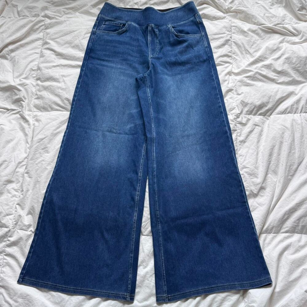 Halara M 8/10 high rise Wide leg flex denim jeans stretch casual minimal preppy - Picture 4 of 8